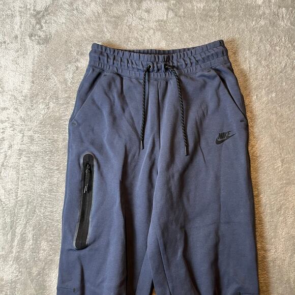 Nike Women's Sportswear Tech Fleece Mid-Rise‎ Joggers Size Small Blue - Picture 2 of 7